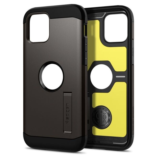 Spigen iPhone 12 Mini ile Uyumlu Kılıf Tough Armor Gunmetal