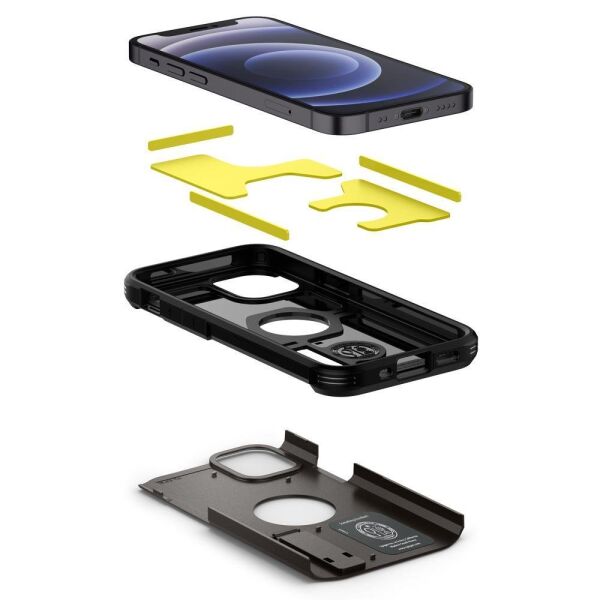 Spigen iPhone 12 Mini ile Uyumlu Kılıf Tough Armor Gunmetal