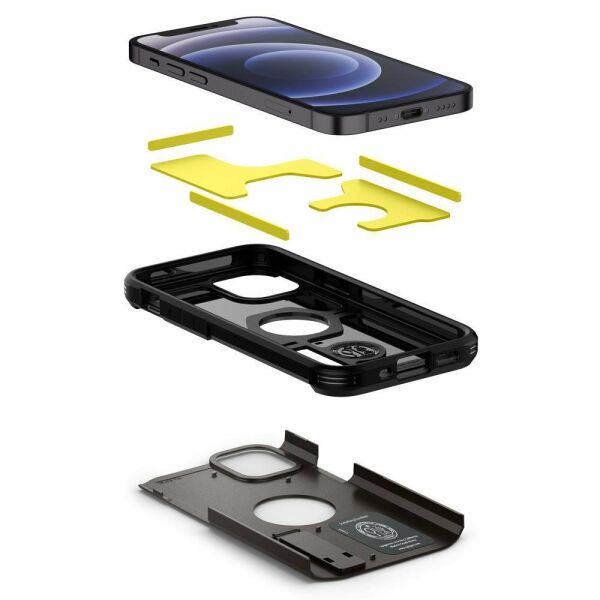 Spigen iPhone 12 Mini ile Uyumlu Kılıf Tough Armor Gunmetal