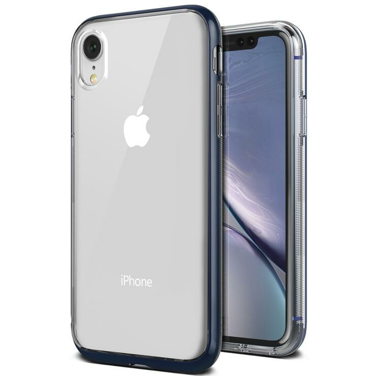 VRS iPhone XR ile Uyumlu Crystal Bumper Kılıf Deep Sea Blue