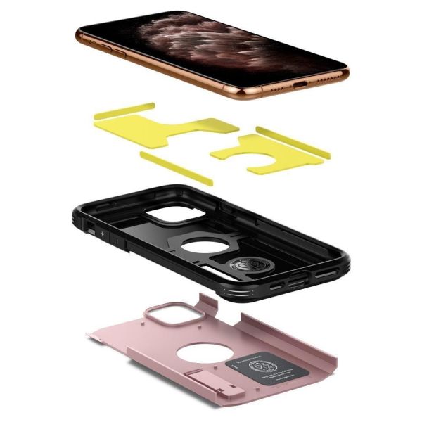 Spigen iPhone 11 Pro ile Uyumlu Kılıf Tough Armor XP Rose Gold