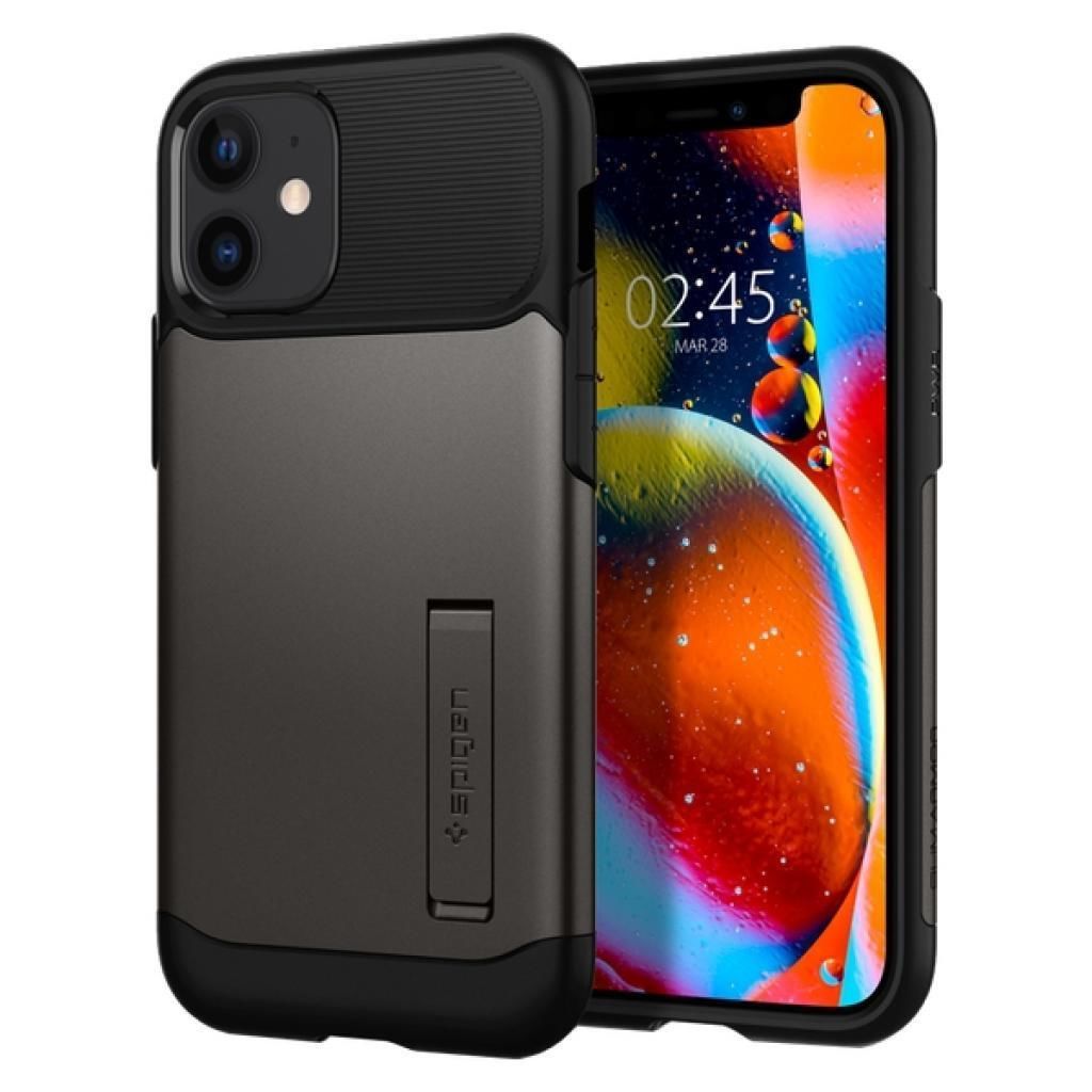 Spigen iPhone 12 Mini ile Uyumlu Kılıf Slim Armor Gunmetal