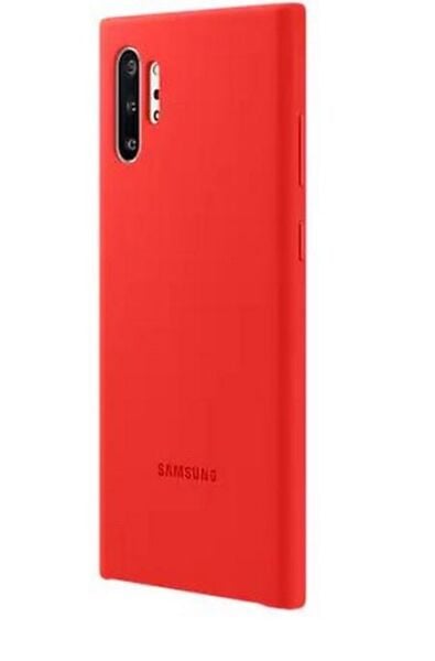 Galaxy Note 10 Plus ile Uyumlu Kılıf Silicone Cover Kırmızı EF-PN975TREGWW