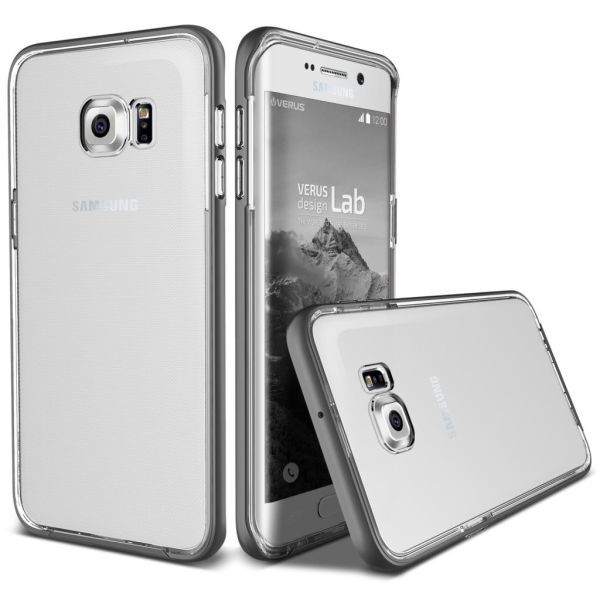 Verus Galaxy S6 Edge Plus ile Uyumlu Crystal Bumper Kılıf Steel Silver