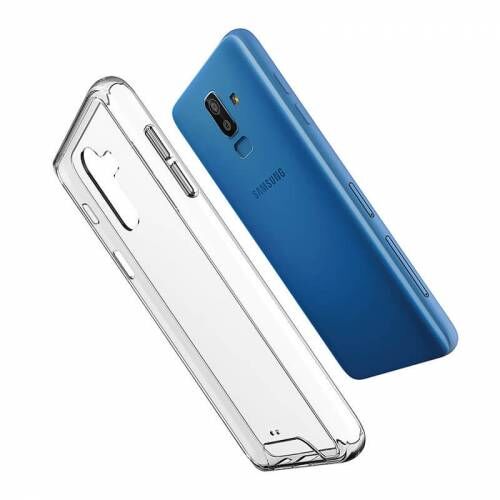 Zore Galaxy J8 2018 ile Uyumlu Gard Silikon Kılıf Şeffaf 1.3mm
