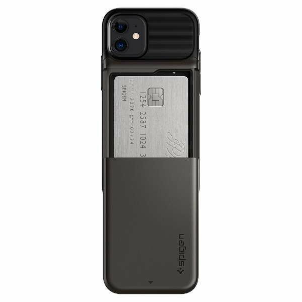 Spigen iPhone 12 Mini ile Uyumlu Kılıf Slim Armor Wallet Gunmetal