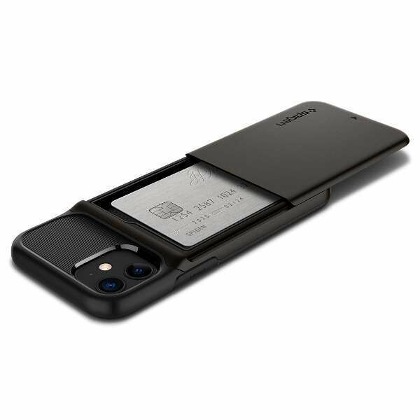 Spigen iPhone 12 Mini ile Uyumlu Kılıf Slim Armor Wallet Gunmetal