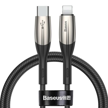 Baseus Horizontal Type C To Lightning Şarj Kablosu 1M Siyah CATLSP-01