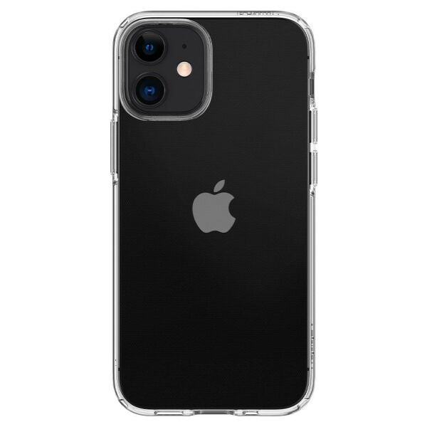 Spigen iPhone 12 Mini ile Uyumlu Kılıf Liquid Crystal 4 Tarafı Tam Koruma Crystal Clear