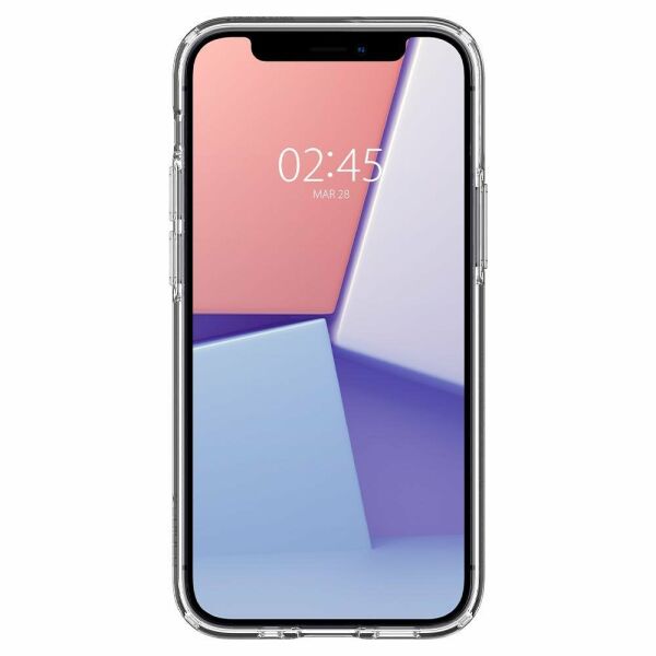 Spigen iPhone 12 Mini ile Uyumlu Kılıf Liquid Crystal 4 Tarafı Tam Koruma Crystal Clear