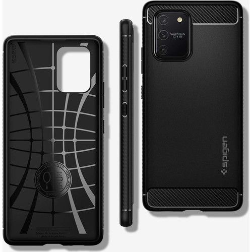 Spigen Galaxy S10 Lite ile Uyumlu Kılıf Rugged Armor Matte Black