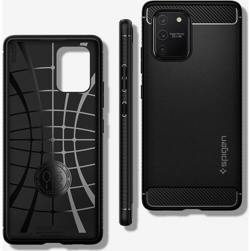 Spigen Galaxy S10 Lite ile Uyumlu Kılıf Rugged Armor Matte Black