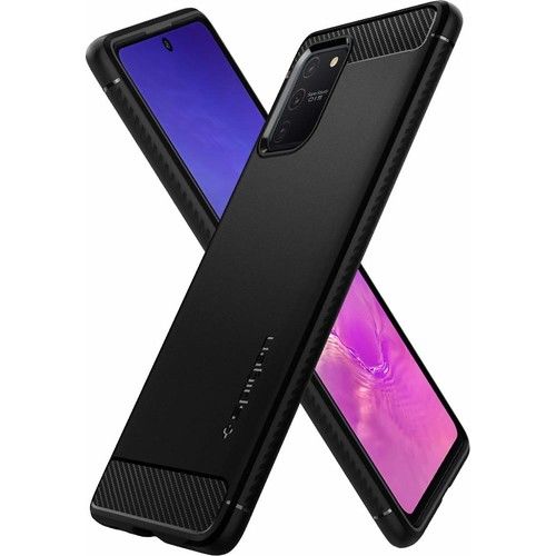 Spigen Galaxy S10 Lite ile Uyumlu Kılıf Rugged Armor Matte Black