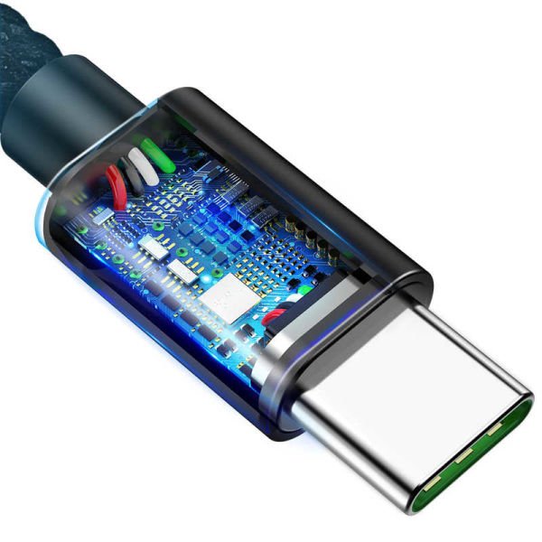 Baseus Double Fast Charger USB Cable Usb For Type-C 5A 1M Kırmızı