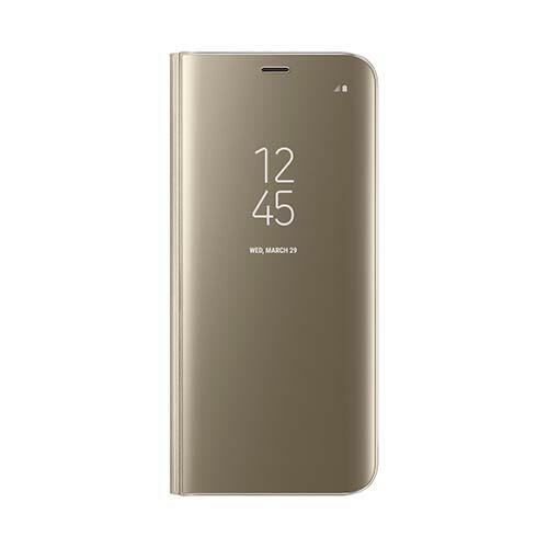 Galaxy S8 ile Uyumlu Clear View Cover Kılıf Gold EF-ZG950CFEGWW