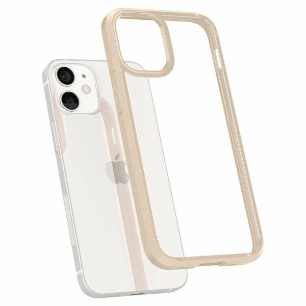 Spigen iPhone 12 Mini ile Uyumlu Kılıf Ultra Hybrid Sand Beige