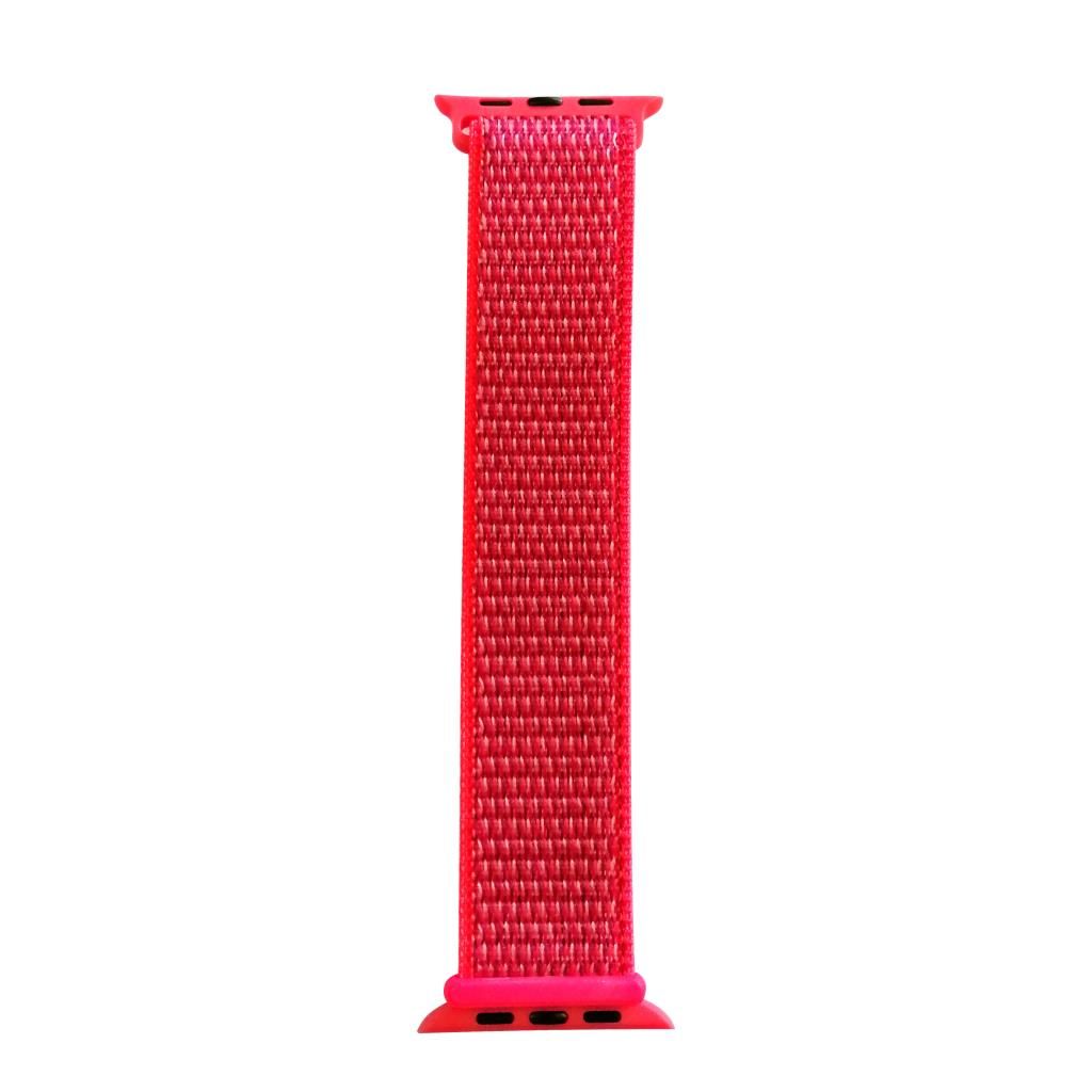 Apple Watch ile Uyumlu 42-44mm Kumaş Kordon Açık Pembe