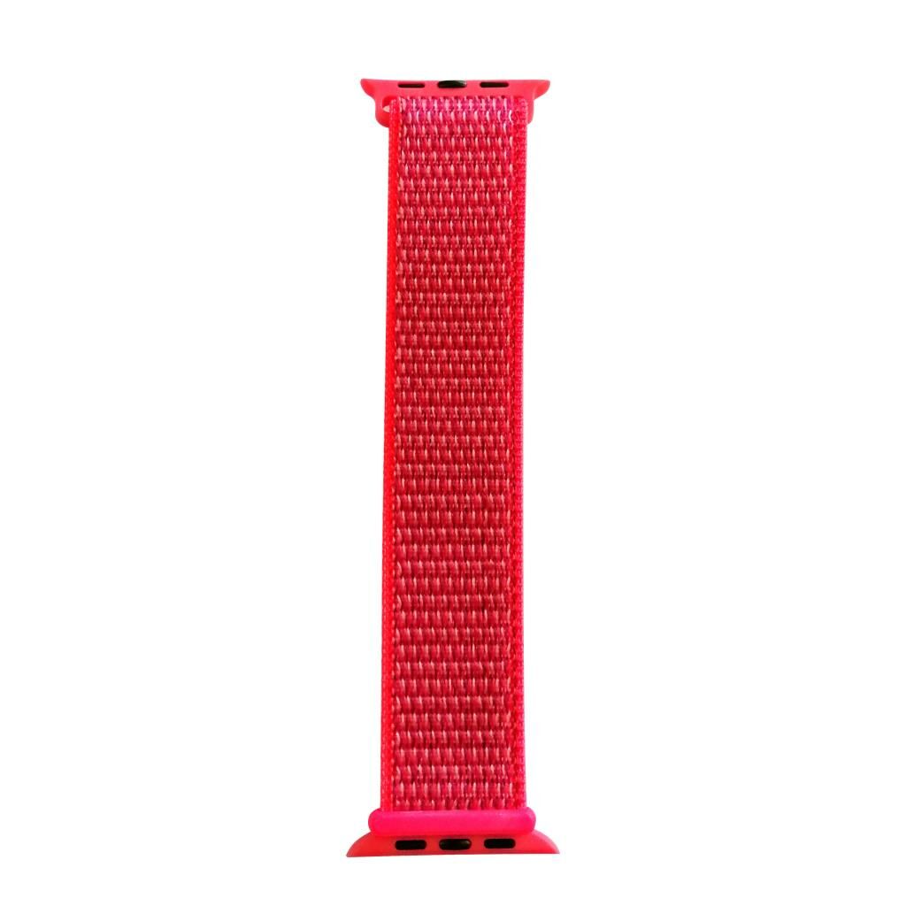 Apple Watch ile Uyumlu 42-44mm Kumaş Kordon Açık Pembe