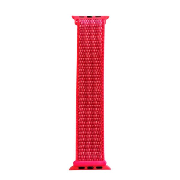 Apple Watch ile Uyumlu 42-44mm Kumaş Kordon Açık Pembe