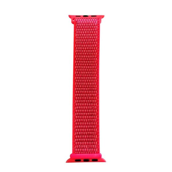 Apple Watch ile Uyumlu 42-44mm Kumaş Kordon Açık Pembe