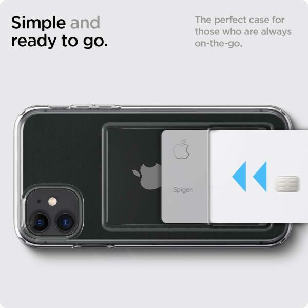Spigen iPhone 11 ile Uyumlu Kılıf Crystal Slot Crystal Clear