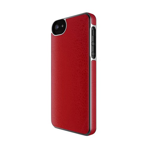 Adopted iPhone SE/5S/5 ile Uyumlu Deri Wrap Kılıf Kırmızı APH11156