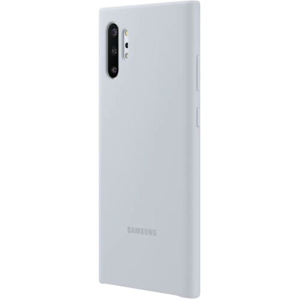 Galaxy Note 10 Plus ile Uyumlu Kılıf Silicone Cover Gümüş EF-PN975TSEGWW