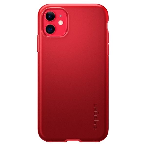 Spigen iPhone 11 ile Uyumlu Kılıf Thin Fit Pro Red