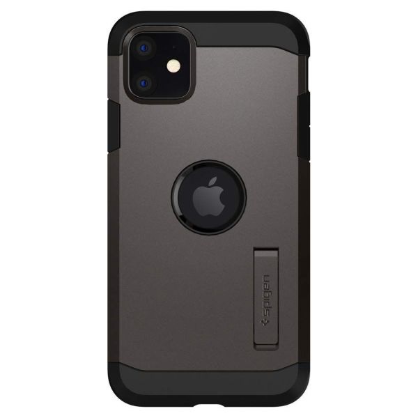 Spigen iPhone 11 ile Uyumlu Kılıf Tough Armor Gunmetal