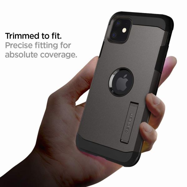 Spigen iPhone 11 ile Uyumlu Kılıf Tough Armor Gunmetal