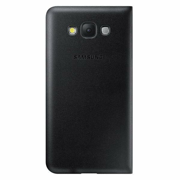 Galaxy E7 ile Uyumlu Flip Wallet Kılıf Siyah EF-WE700BBEGWW