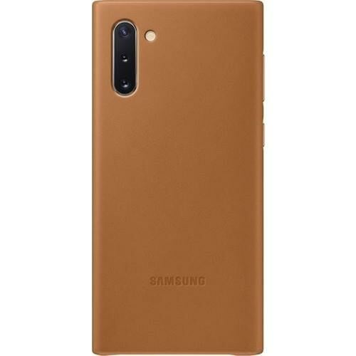 Galaxy Note 10+ ile Uyumlu Deri Kılıf Kahverengi EF-VN975LAEGWW