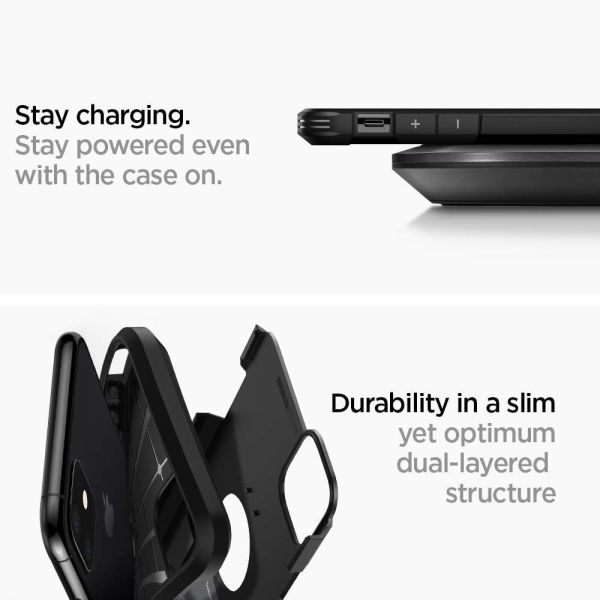 Spigen iPhone 11 ile Uyumlu Kılıf Tough Armor Black