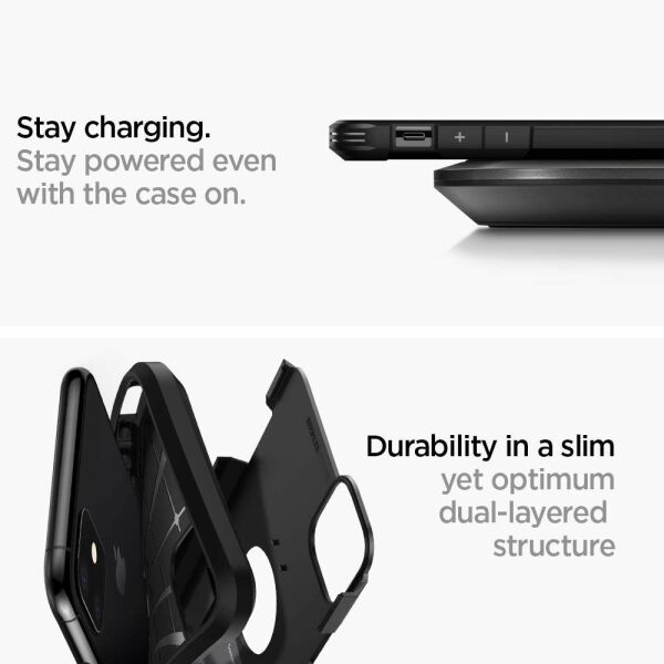 Spigen iPhone 11 ile Uyumlu Kılıf Tough Armor Black
