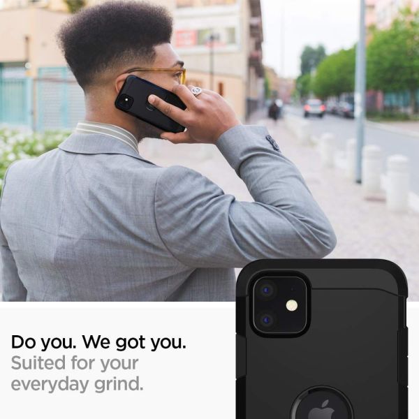 Spigen iPhone 11 ile Uyumlu Kılıf Tough Armor Black