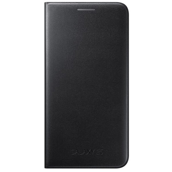 Galaxy E5 ile Uyumlu Flip Wallet Kılıf Siyah EF-WE500BB
