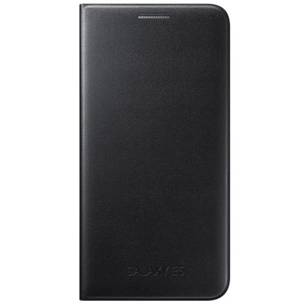 Galaxy E5 ile Uyumlu Flip Wallet Kılıf Siyah EF-WE500BB