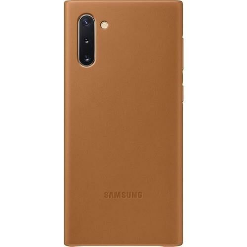 Galaxy Note 10 ile Uyumlu Deri Kılıf Kahverengi EF-VN970LAEGWW