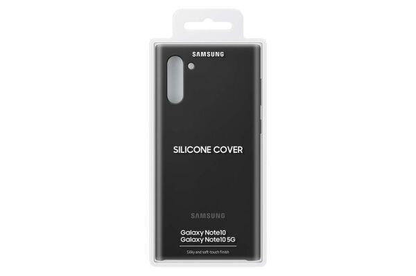 Galaxy Note 10 ile Uyumlu Silikon Kılıf Siyah EF-PN970TBEGWW