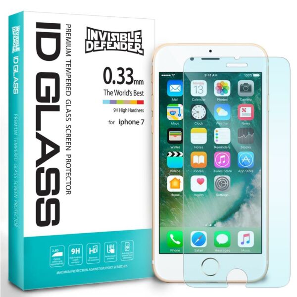 Ringke IDGL iPhone 7 ile Uyumlu Glass Ekran Koruyucu 0.33 mm