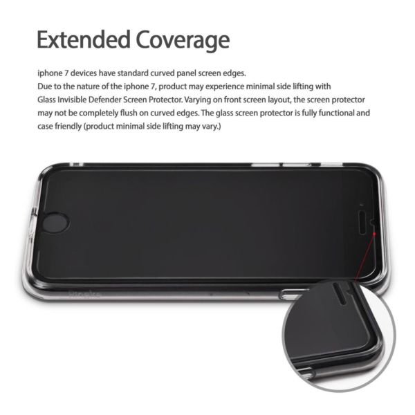 Ringke IDGL iPhone 7 ile Uyumlu Glass Ekran Koruyucu 0.33 mm