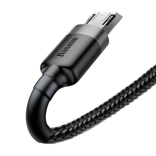 Baseus Cafule Micro USB Kablo 2 Metre 1.5A Siyah CAMKLF-CG1