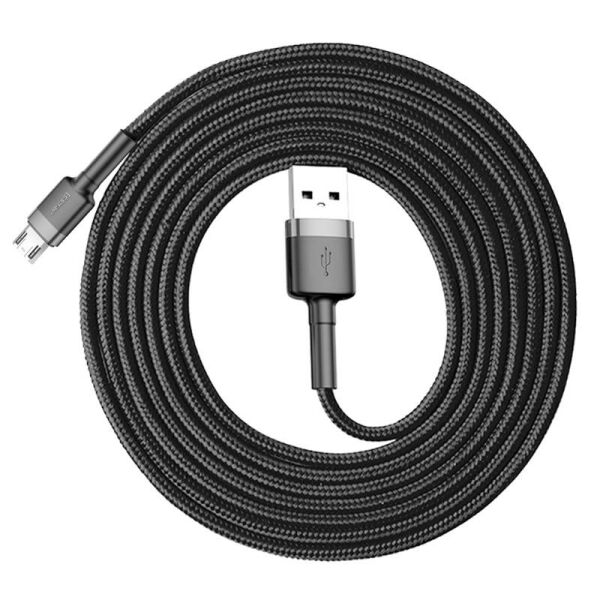 Baseus Cafule Micro USB Kablo 2 Metre 1.5A Siyah CAMKLF-CG1