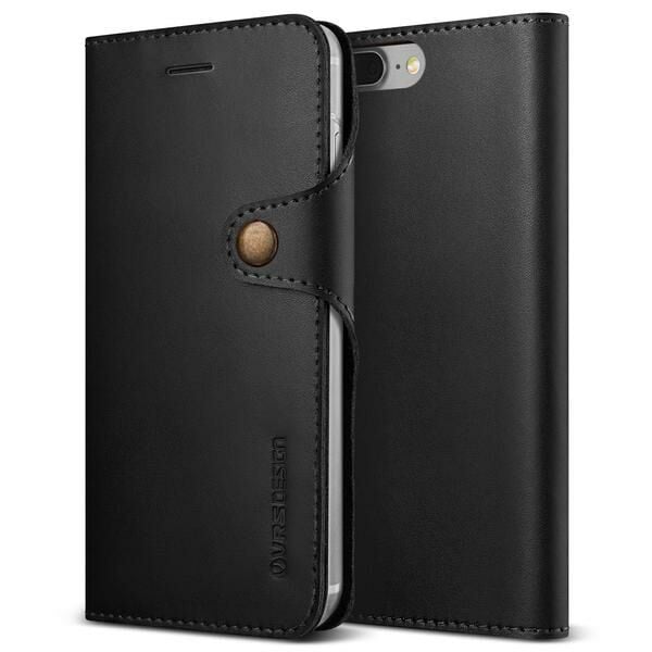 VRS Design iPhone 8 Plus /7 Plus ile Uyumlu Native Diary Kılıf Black