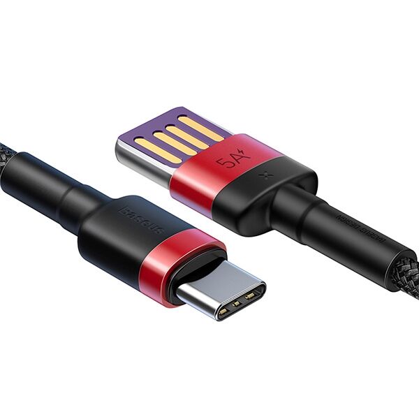 Baseus Cafule HW Serisi Type-C Hızlı Data Şarj Kablosu-Siyah-CATKLF-P91