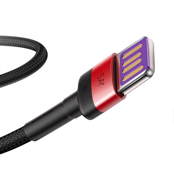 Baseus Cafule HW Serisi Type-C Hızlı Data Şarj Kablosu-Siyah-CATKLF-P91