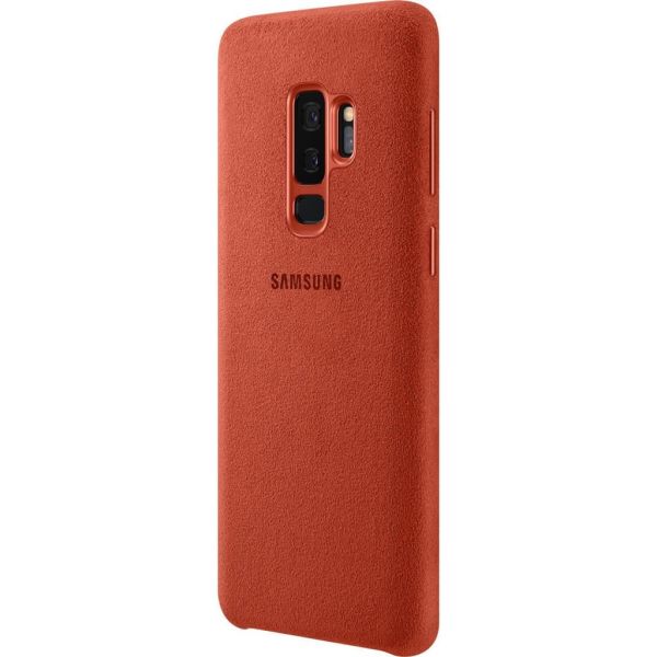 Galaxy S9 Plus ile Uyumlu Alcantara Kılıf Kırmızı EF-XG965AREGWW