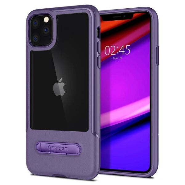 Spigen iPhone 11 Pro Max ile Uyumlu Kılıf Slim Armor Essential S Purple
