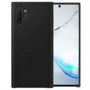 Galaxy Note 10+ ile Uyumlu Deri Kılıf Siyah EF-VN975LBEGWW