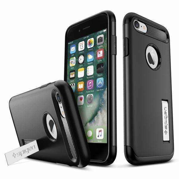 Spigen iPhone 7/8 ile Uyumlu Kılıf Slim Armor Black